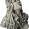 Small Goddess Rhiannon Bust Statue in Stone Finish
