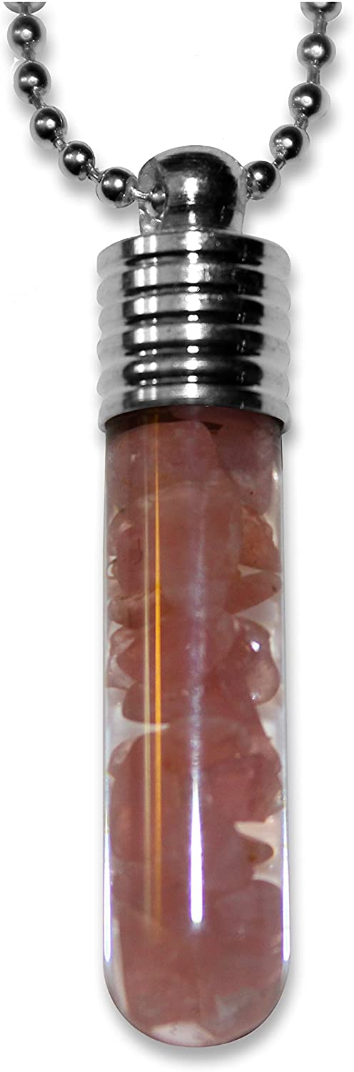 Rhodocrosite Vial Pendant for Love Attracting Energy