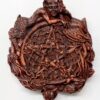 Small Faerie Pentacle Wall Plaque Wood Finish