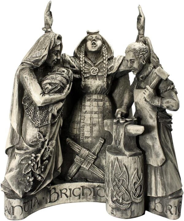 Celtic Goddess Brigid Brigit Statue Stone Finish