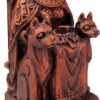 Seated Norse Goddess Freya Statue Wood Finish