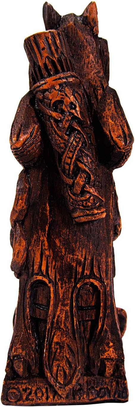 Skadi Figurine - Norse Goddess of Winter - Wood Finish