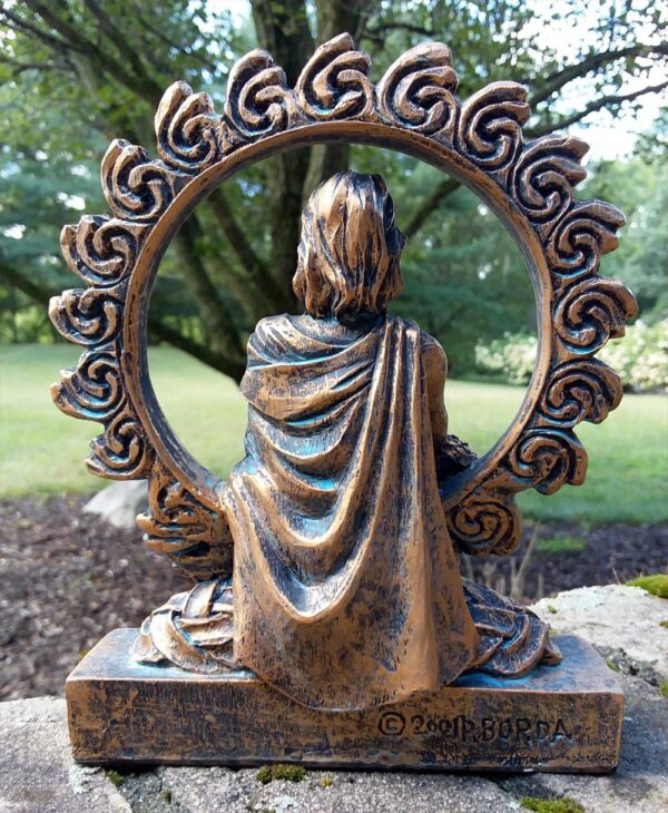 Small Celtic God Lugh Statue Bronze Finish