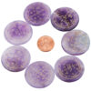 7Pc/Set Engraved Magic Archangel Symbol Round Crystal Stone Slices Spiritual Powers Palm Stone Worry Stone For Chakra Balancing