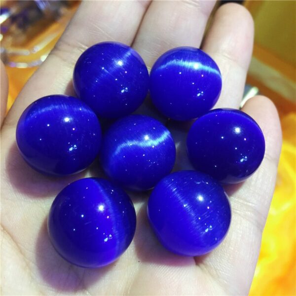 Crystal Healing~7pcs Beautiful  Cat Eye Crystal colorful ball multi-color Seven star array home decoration ball 20mm