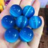 Crystal Healing~7pcs Beautiful  Cat Eye Crystal colorful ball multi-color Seven star array home decoration ball 20mm