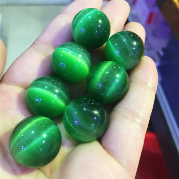Crystal Healing~7pcs Beautiful  Cat Eye Crystal green ball multi-color Seven star array home decoration 20mm