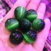 Crystal Healing~7pcs Beautiful  Cat Eye Crystal green ball multi-color Seven star array home decoration 20mm
