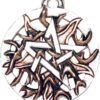 Fire Pentagram for Passion and Courage Pendant Talisman Amulet