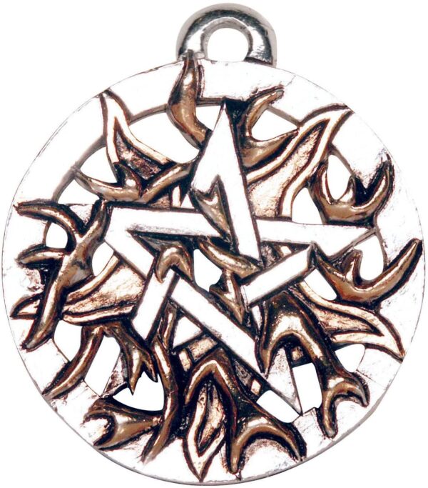 Fire Pentagram for Passion and Courage Pendant Talisman Amulet