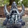 Small Moon Goddess Statue Silver Finish