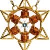 Buddha Maitreya~Crystal Healing Tool - Shambhala Tetra Star with Copper Wire