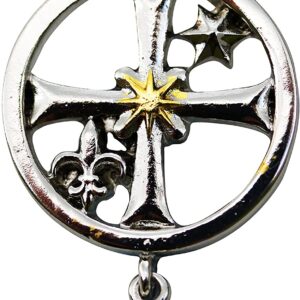 Knights Templar Rochefort Seal for Good Fortune and Financial Acumen Pendant Amulet