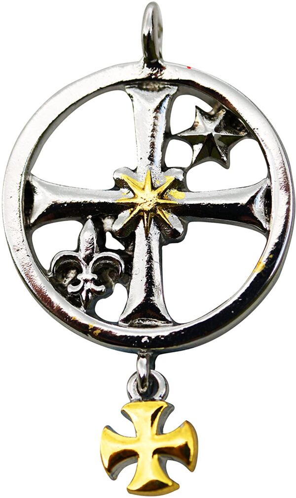 Knights Templar Rochefort Seal for Good Fortune and Financial Acumen Pendant Amulet