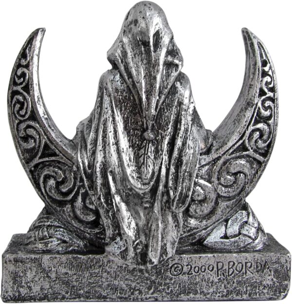 Small Moon Goddess Statue Silver Finish
