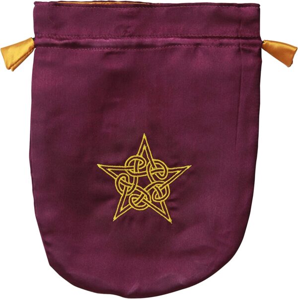 Purple Satin Celtic Pentacle Tarot/Rune Bag