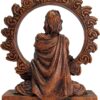 Small Celtic God Lugh Statue Wood Finish