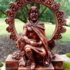 Small Celtic God Lugh Statue Wood Finish