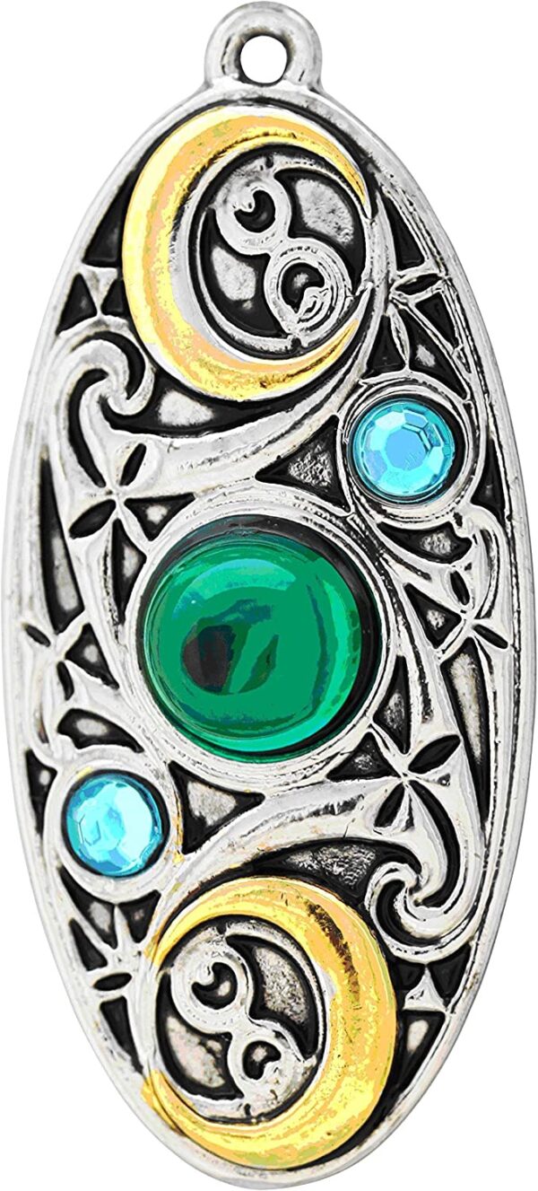 Mythic Celts Moon Shield for Clarity and Reflection Pendant Charm Amulet Talisman
