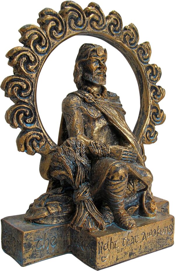 Small Celtic God Lugh Statue Bronze Finish