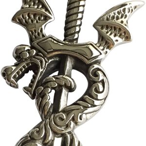 Enchanted Jewelry Dragon Sword Totem for Strength & Courage Pendant Charm Amulet Talisman