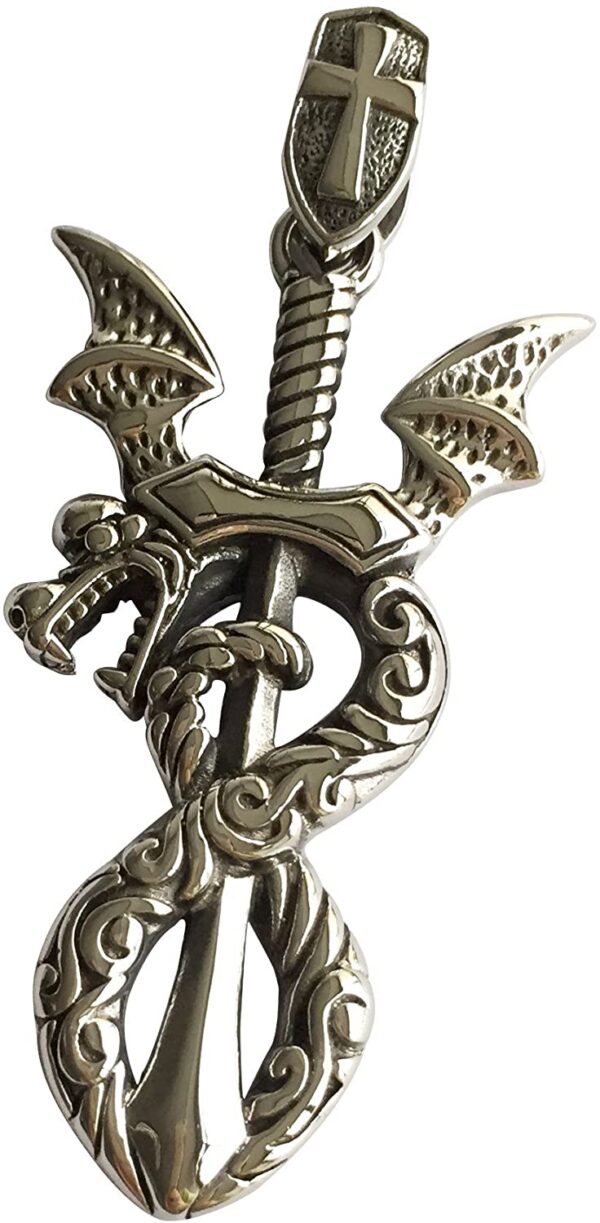 Enchanted Jewelry Dragon Sword Totem for Strength & Courage Pendant Charm Amulet Talisman