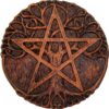 Small Tree Pentacle Wall Plaque Wood Finish