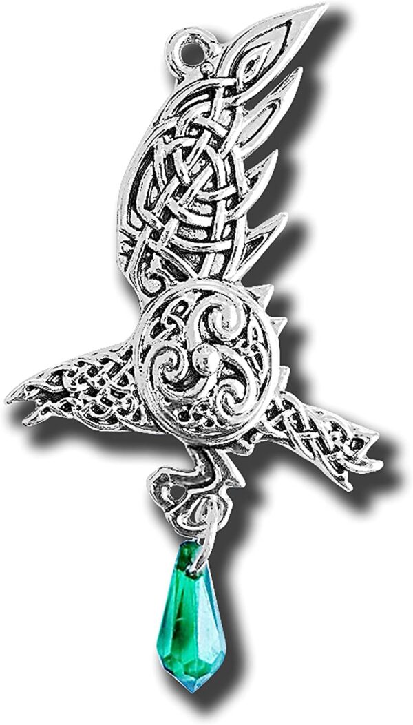 Mythic Celts Bran's Raven for Bravery Evermore Pendant Charm Amulet Talisman