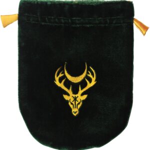 Green Velvet Stag Moon Tarot Bag/Rune Bag