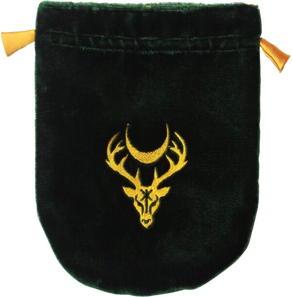 Green Velvet Stag Moon Tarot Bag/Rune Bag
