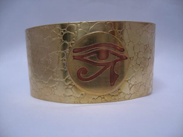 Eye of Horus Handmade Brass Mystic Cuff for Health, Strength & Protection.