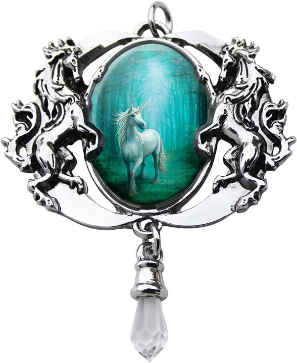 Forest Unicorn Enchanted Cameo Pendant by Anne Stokes