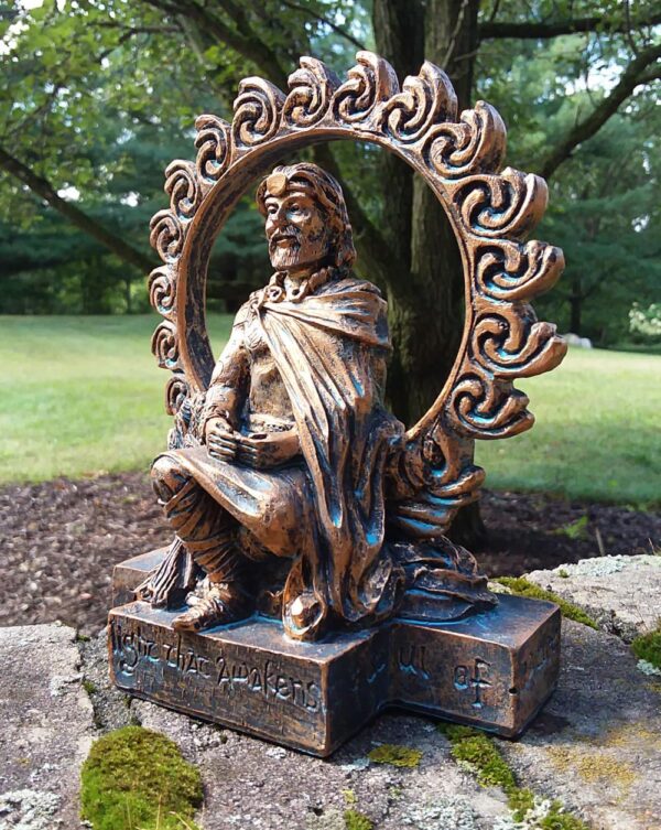 Small Celtic God Lugh Statue Bronze Finish