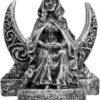 Small Moon Goddess Statue Silver Finish