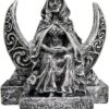 Small Moon Goddess Statue Silver Finish