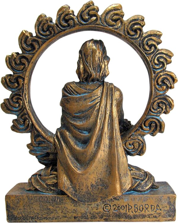 Small Celtic God Lugh Statue Bronze Finish