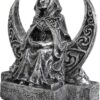 Small Moon Goddess Statue Silver Finish