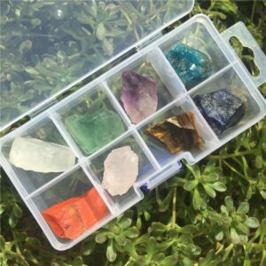 Crystal Healing~8pcs Natural quartz crystal rough gemstones minerals healing raw stones teaching cognition as gifts