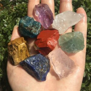 Crystal Healing~8pcs Natural quartz crystals teaching cognition rough gemstones minerals healing raw stones  as gifts
