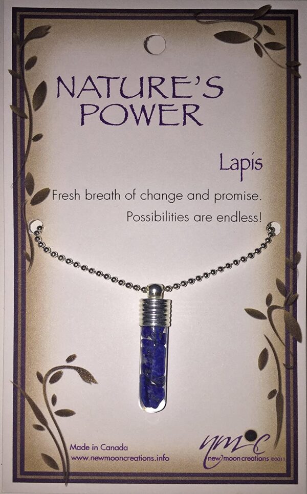Lapis Vial Pendant for Change and Promise