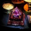 Orgone Pyramid~Orgonite Natural Amethyst Pomegranate Stone Pyramid Improvement Business MineralCrystal Chakra Healing