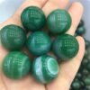 Crystal Healing~Beautiful Agate Ball green handmade Crystal Sphere Gemstone Hand Massager ball for decoration  stone healing 20mm