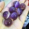 Crystal Healing~Beautiful Cat Eye Crystal purple ball home decoration 20mm 1pcs