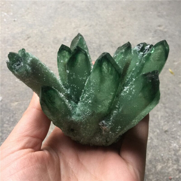 Crystal Healing~Beautiful Green Ghost Phantom Quartz Crystal Cluster rock stones crystals mineral reiki Healing Specimen Minerals Reiki Healing