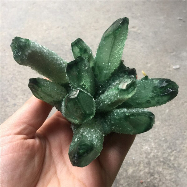 Crystal Healing~Beautiful Green Ghost Phantom Quartz Crystal Cluster rock stones crystals mineral reiki Healing Specimen Minerals Reiki Healing
