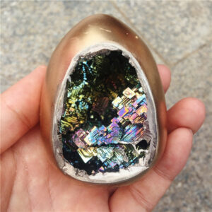 Crystal Healing~Beautiful  Mineral Specimen Bismuth egg Crystal Iridescent Minerals Rocks Home furnishing articles 1pcs