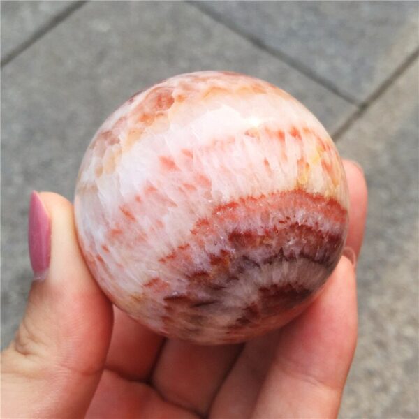 Crystal Healing~Beautiful Natural stone quartz crystal ball beautiful Red patterned stone ball 50-60mm