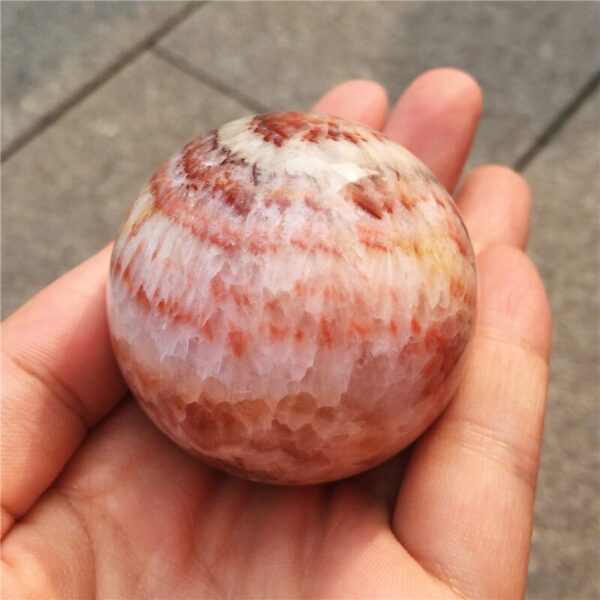 Crystal Healing~Beautiful Natural stone quartz crystal ball beautiful Red patterned stone ball 50-60mm