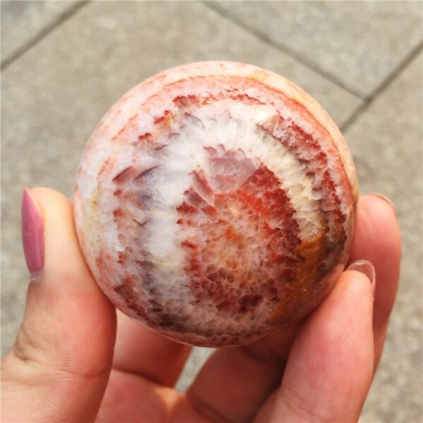 Crystal Healing~Beautiful Natural stone quartz crystal ball beautiful Red patterned stone ball 50-60mm