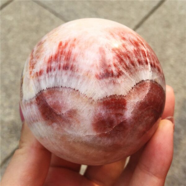 Crystal Healing~Beautiful Natural stone quartz crystal ball beautiful Red patterned stone ball 50-60mm
